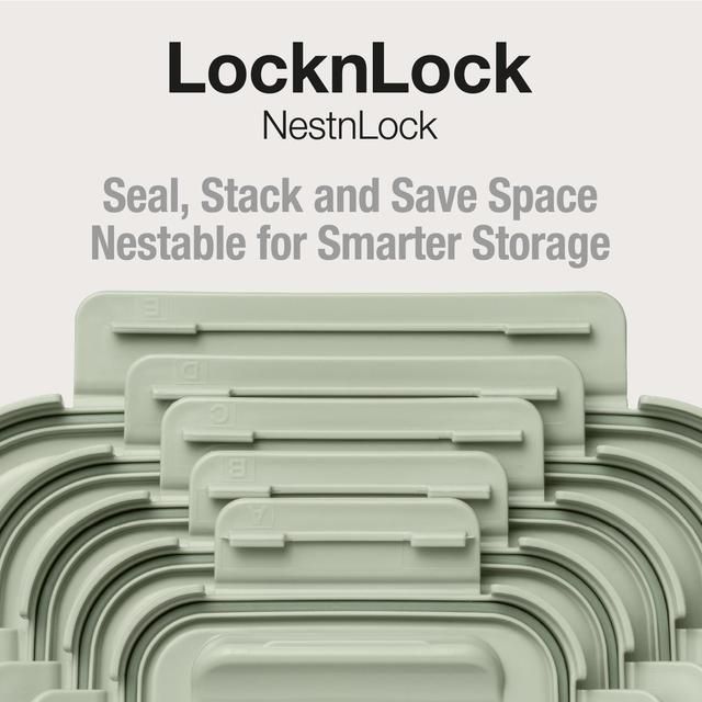 LocknLock NestnLock Green Container Set 5pce