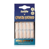 Lottie London X Chaun Legend Stay Press On Nail French Twist
