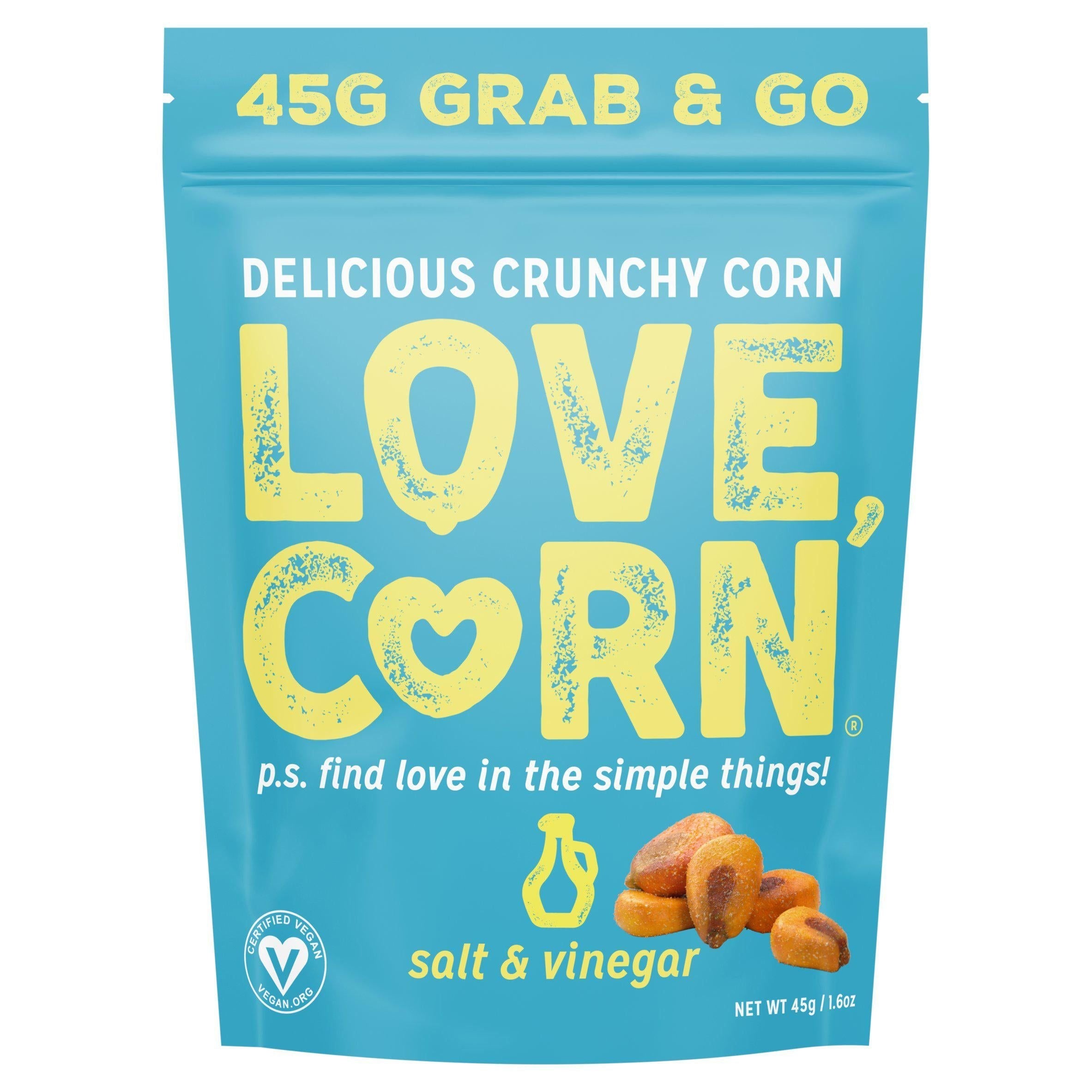 Love Corn Salt &amp;amp; Vinegar Crunchy Corn Snack 45g