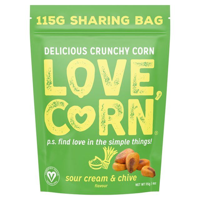 LOVE CORN Sour Cream &amp;amp; Chive Crunchy Corn   115g
