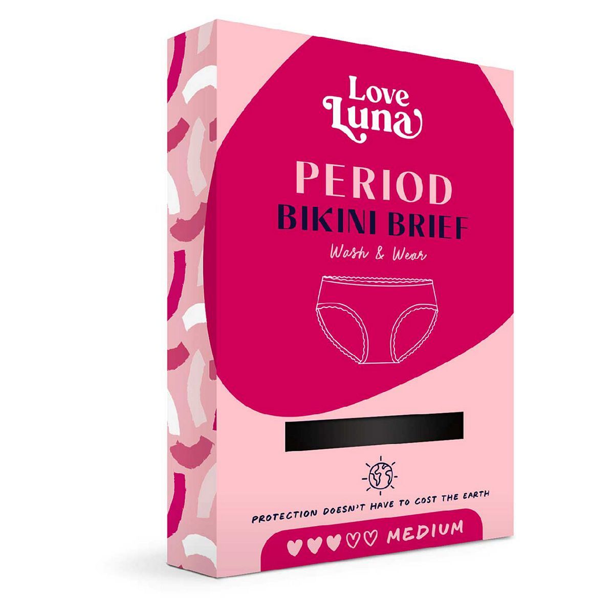 Love Luna Period Bikini Brief Black size 16-18 -1pp