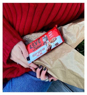 Love Raw Vegan Cream Filled Wafer Bar Milk Chocolate 43g