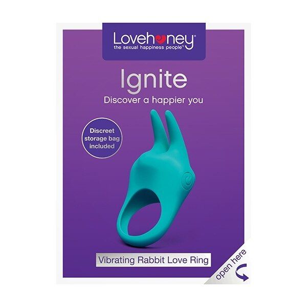 Lovehoney Ignite 20 Function Vibrating Rabbit Love Ring Aqua