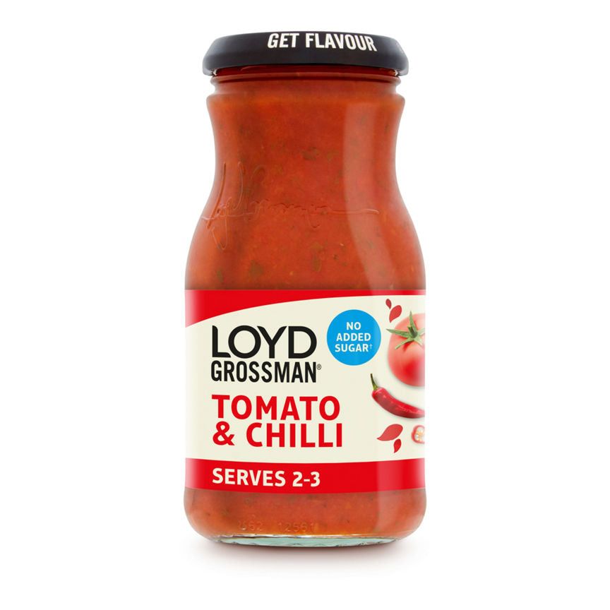 Loyd Grossman No Added Sugar Tomato &amp;amp; Chilli Pasta Sauce