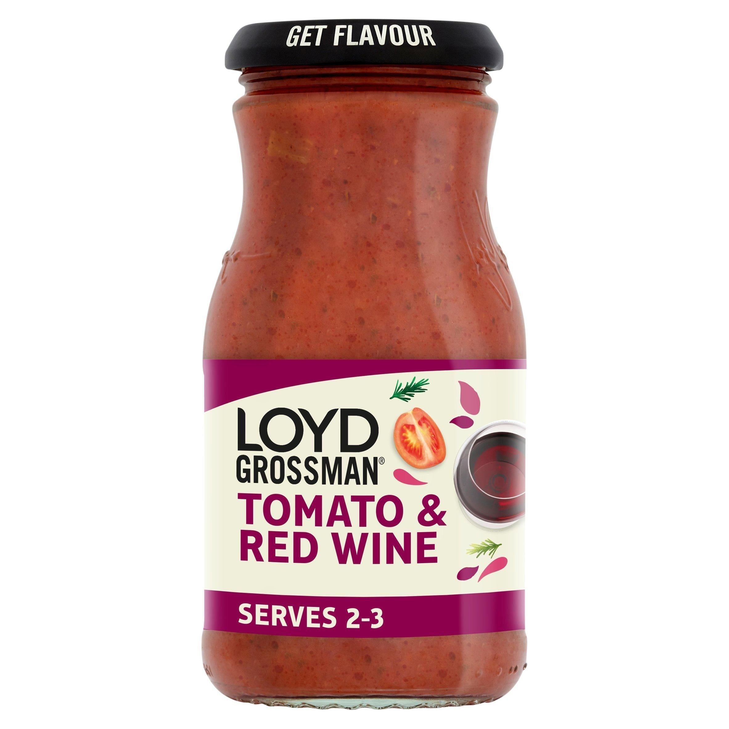 Loyd Grossman Pasta Sauce, Tomato &amp;amp; Red Wine 350g