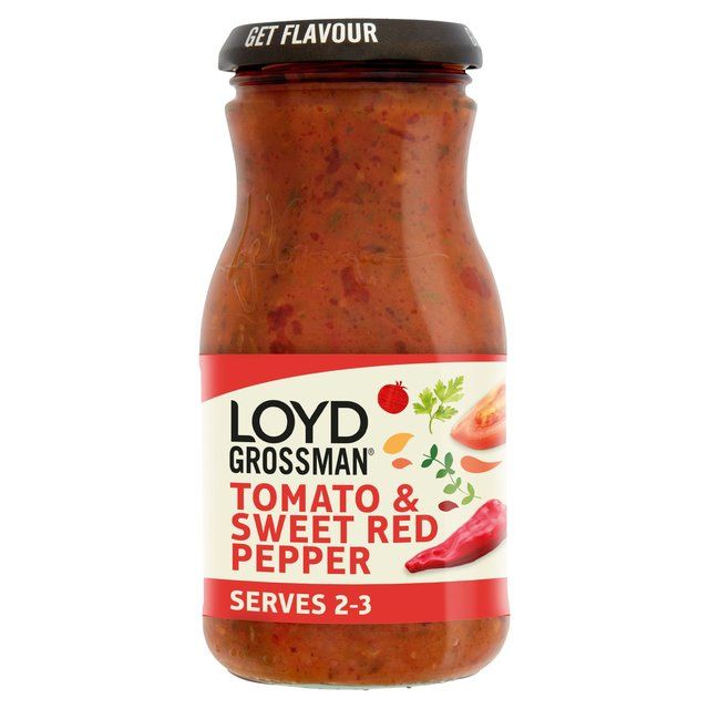 Loyd Grossman Tomato &amp;amp; Sweet Red Pepper Pasta Sauce   350g