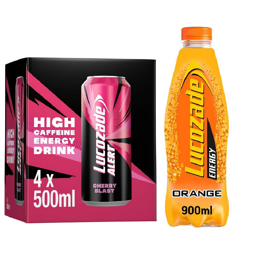 Lucozade Energy Bottle &amp;amp; Alert Cans Bundle