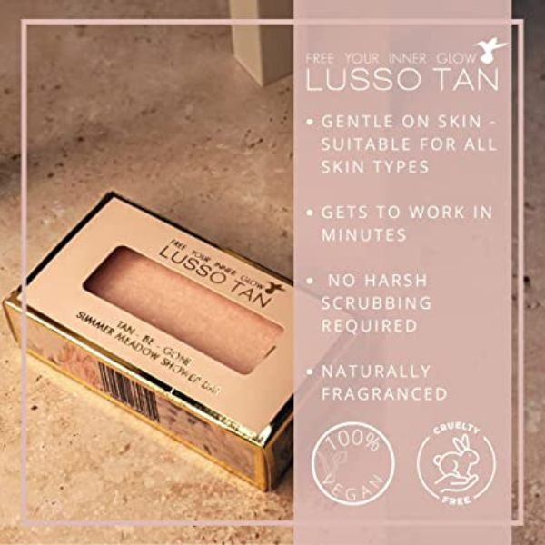 Lusso Tan Summer Meadow -Tan Removing Shower Bar 100g