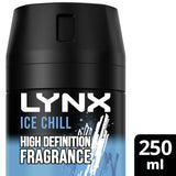 Lynx Deodorant Bodyspray Aerosol Ice Chill 150ml 250ML