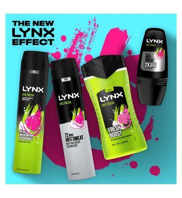 Lynx Epic Fresh Grapefruit &amp;amp; Tropical Pineapple Scent Body Spray For Men 250ml