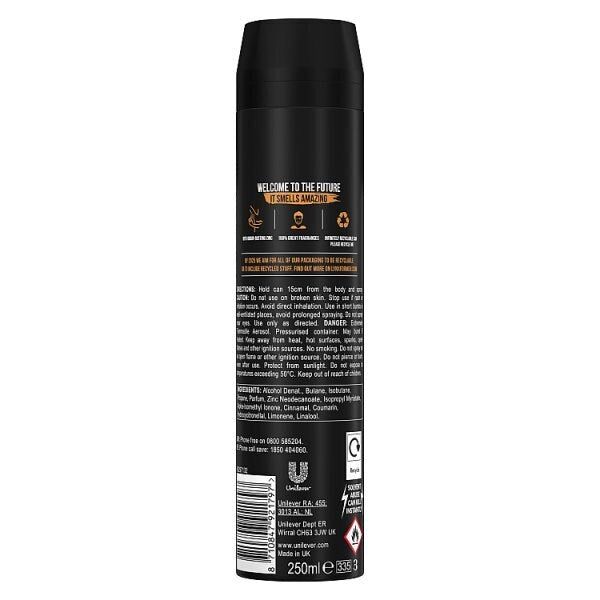 Lynx Men Leather &amp;amp; Cookies Bodyspray Deodorant Aerosol 250ml