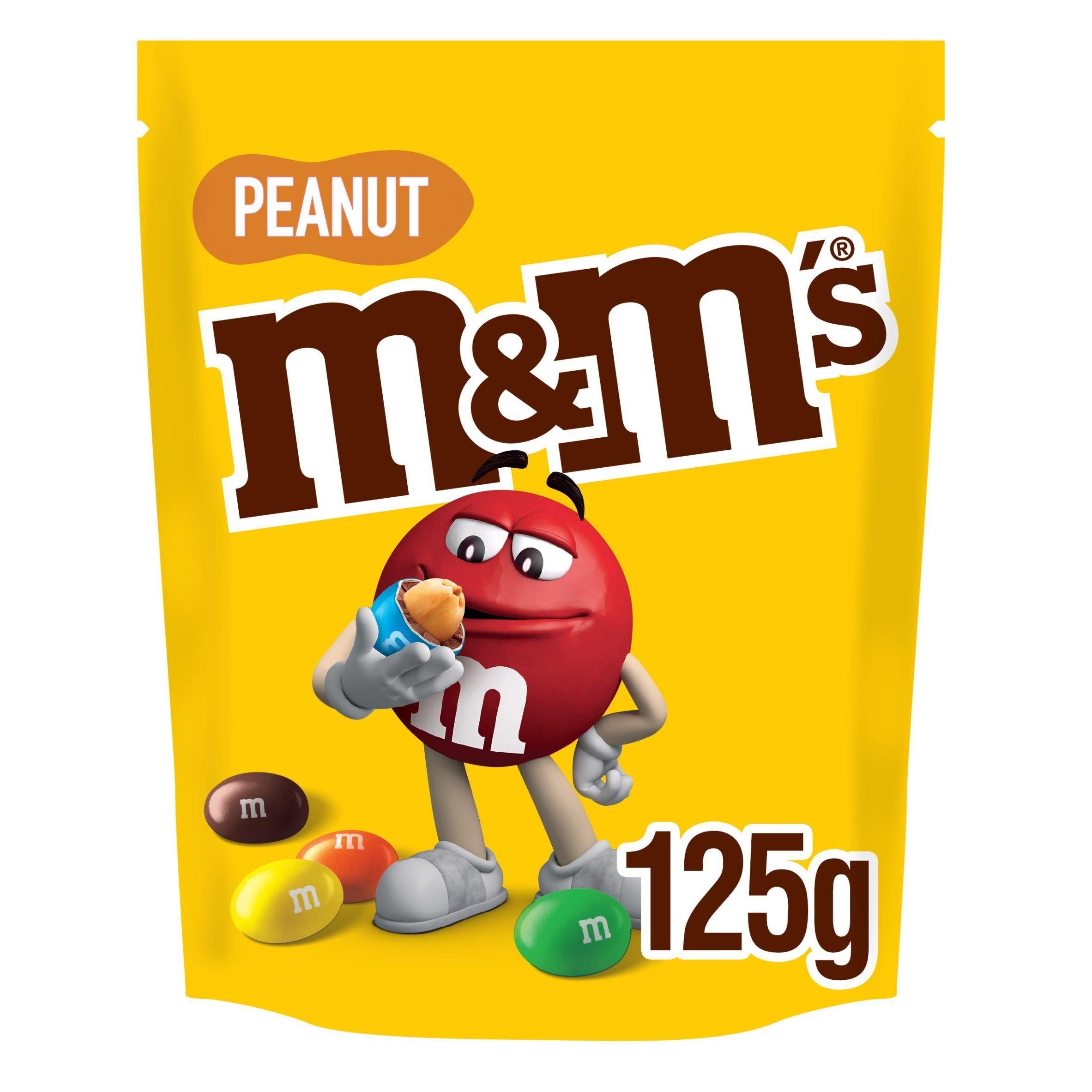 M&amp;amp;M's Crunchy Peanut &amp;amp; Milk Chocolate Bites Pouch Bag 125g