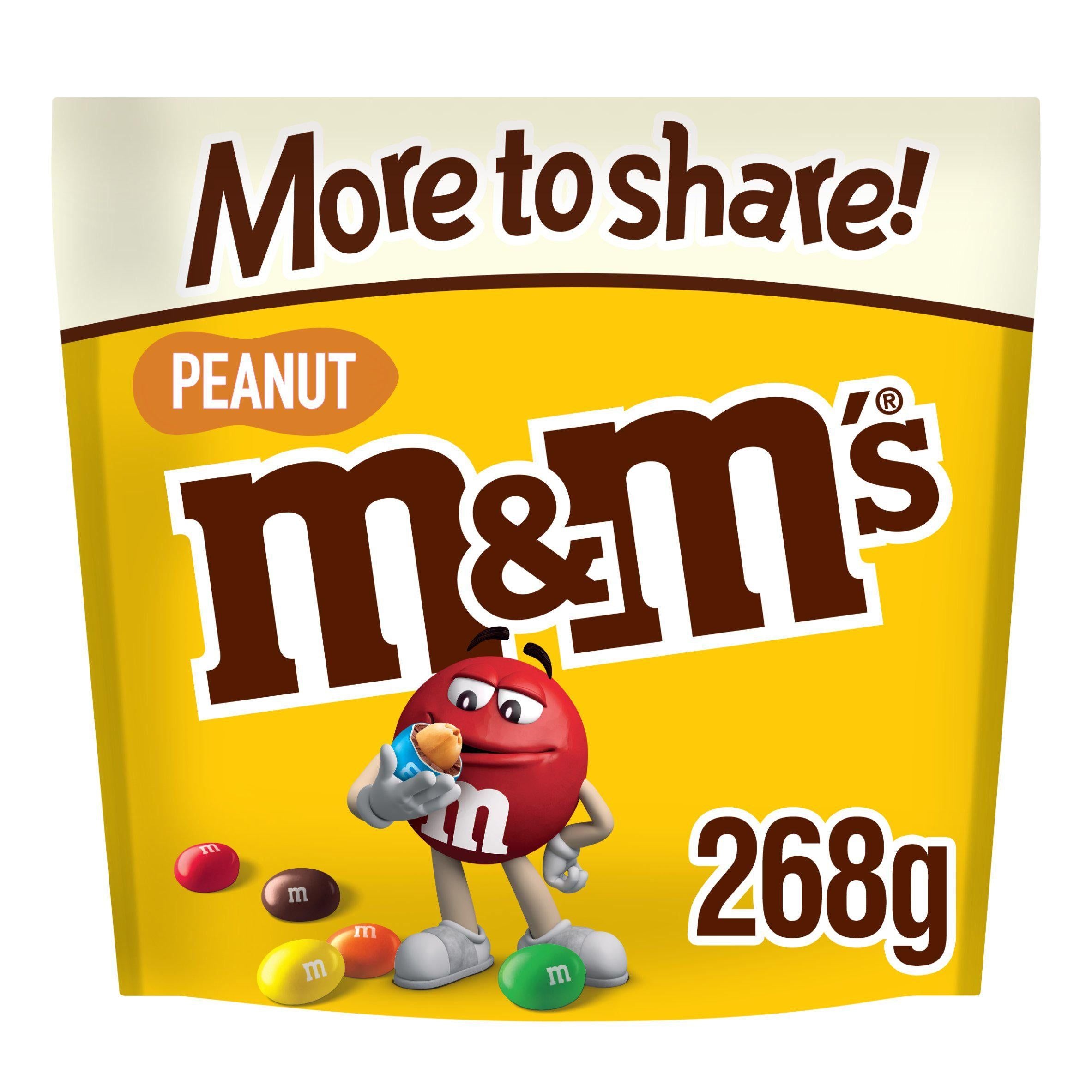 M&amp;amp;M's Crunchy Peanut &amp;amp; Milk Chocolate Sharing Pouch Bag 220g
