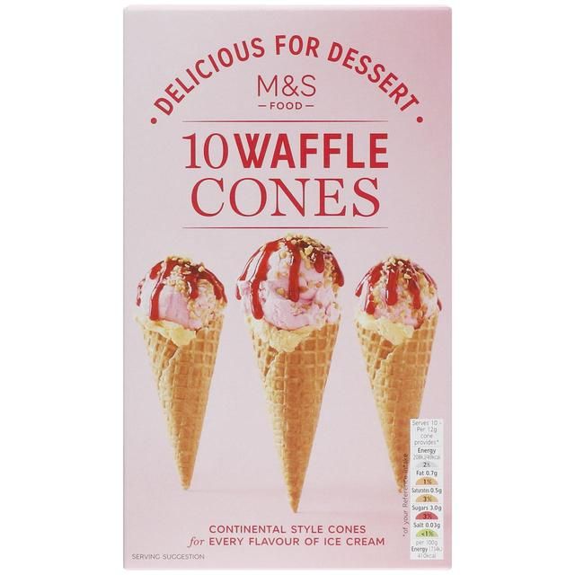 M&amp;amp;S 10 Waffle Cones   120g