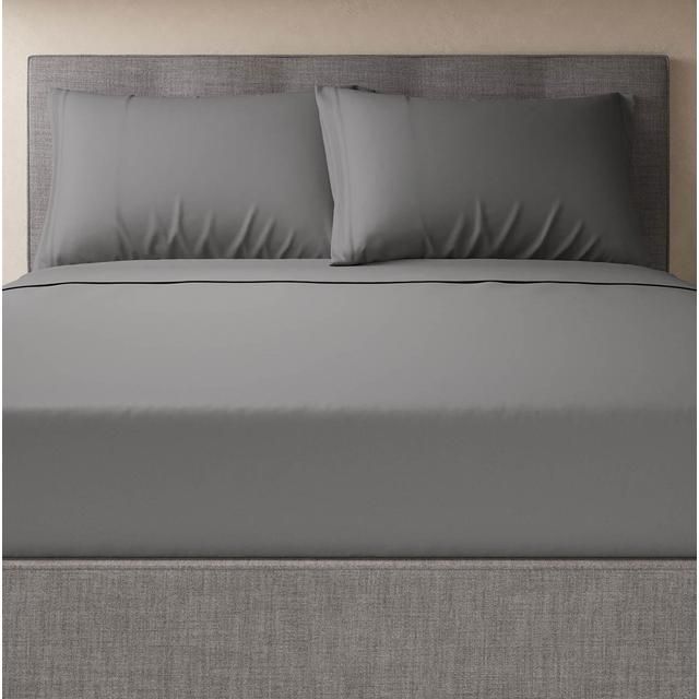 M&amp;amp;S 2 Pack Cotton Rich Percale Pillowcases One Size Dove   2 per pack