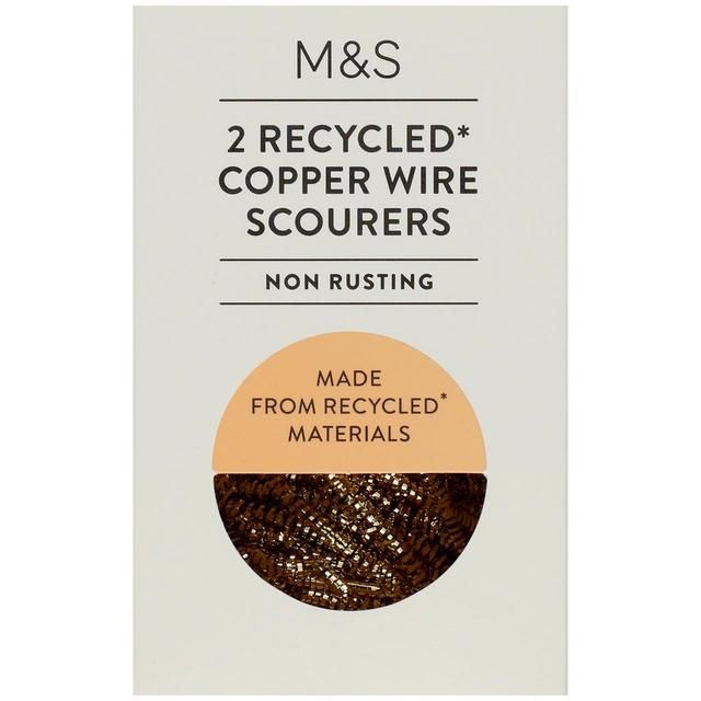 M&amp;amp;S 2 Recycled Copper Wire Scourers   2 per pack