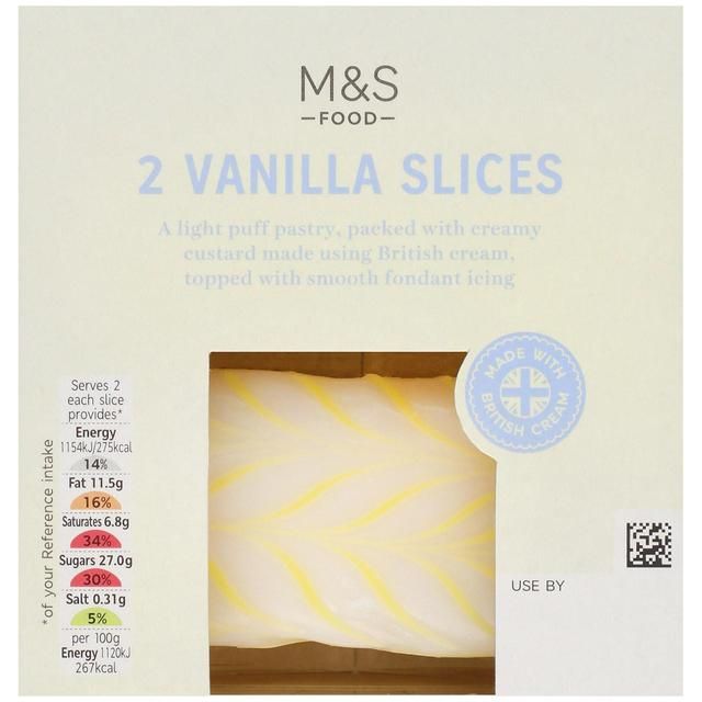 M&amp;amp;S 2 Vanilla Slices   206g