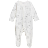 M&amp;amp;S 3 Pack Lion Sleepsuits Silver Grey 0-3 Years