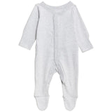 M&amp;amp;S 3 Pack Lion Sleepsuits Silver Grey 0-3 Years