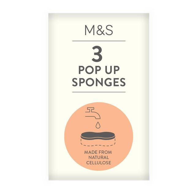 M&amp;amp;S 3 Pop Up Sponges   3 per pack