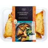 M&amp;amp;S 4 Hand Wrapped Vegetable Samosas   220g