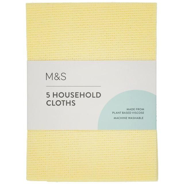 M&amp;amp;S 5 Household Cloths   5 per pack