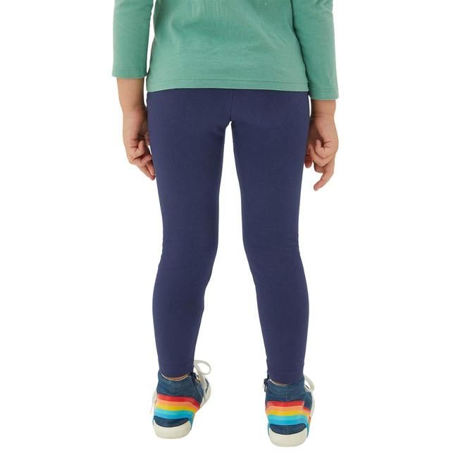 M&amp;amp;S 5pk Cotton Rich Plain Legging Navy 2-7 Y