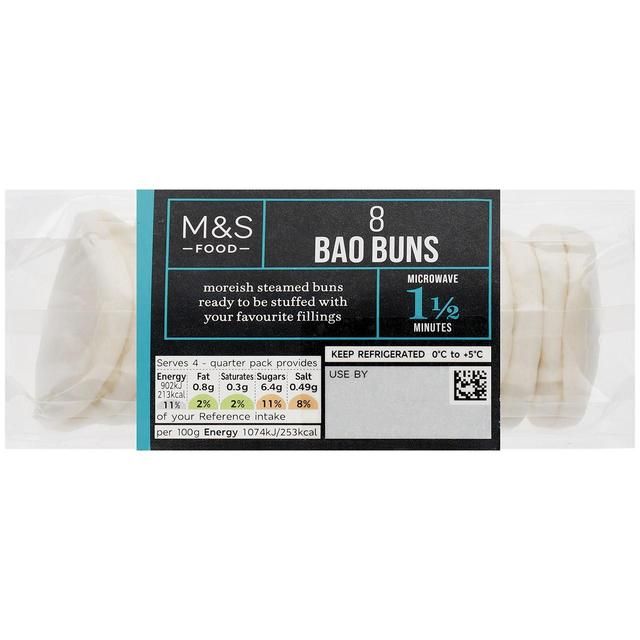 M&amp;amp;S 8 Bao Buns   224g