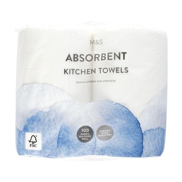 M&amp;amp;S Absorbent Kitchen Towels   2 per pack