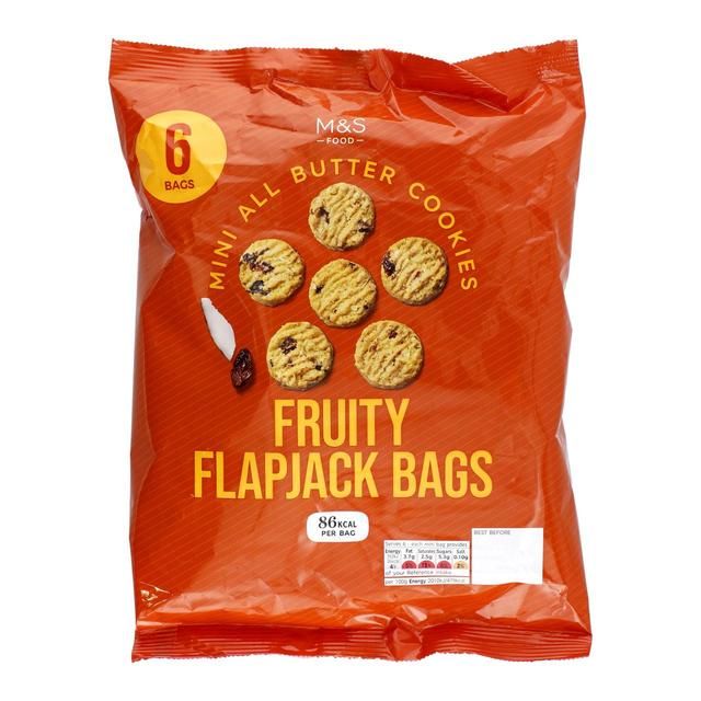 M&amp;amp;S All Butter Mini Fruity Flapjack Bags   6 x 18g