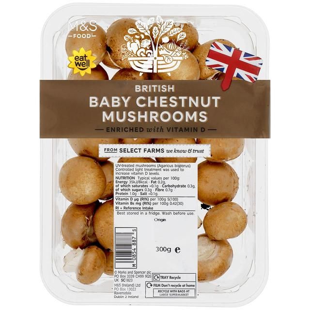 M&amp;amp;S Baby Chestnut Mushrooms   200g