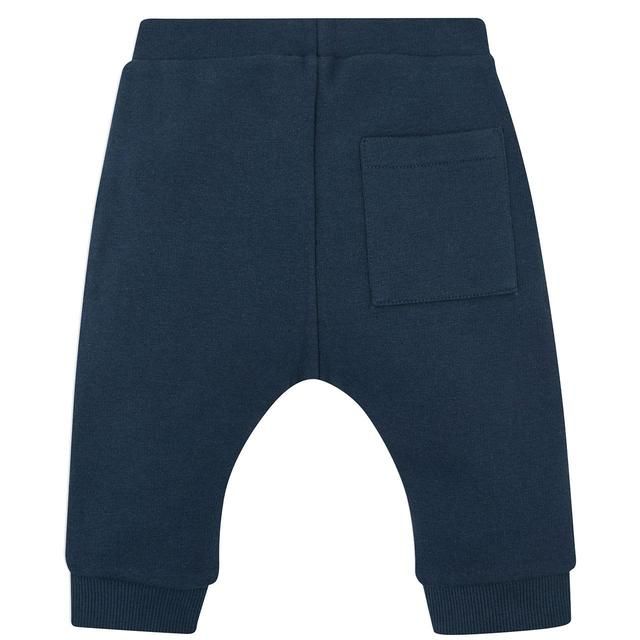 M&amp;amp;S Baby Cotton Rich Plain Joggers 0-3 Years Navy