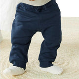 M&amp;amp;S Baby Cotton Rich Plain Joggers 0-3 Years Navy