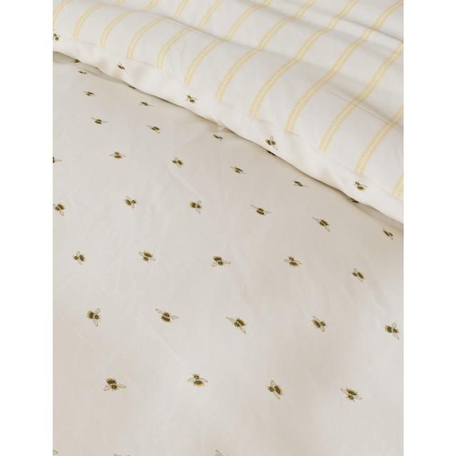 M&amp;amp;S Bee Stripe Bedset Single- King Ochre