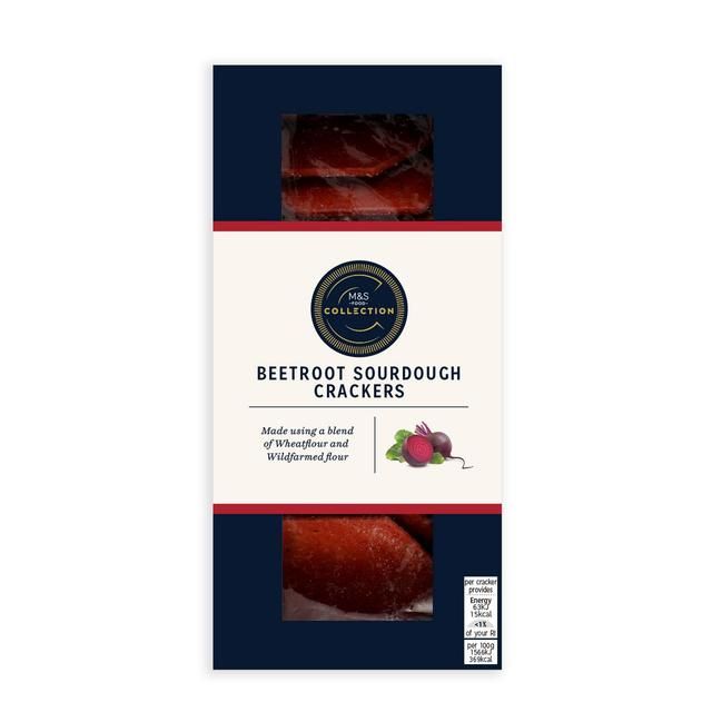 M&amp;amp;S Beetroot Sourdough Crackers   130g