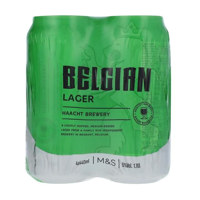M&amp;amp;S Belgian Lager   4 x 440ml