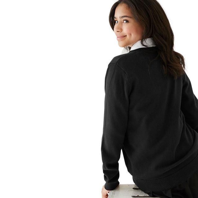 M&amp;amp;S Black 2pk Cotton Cardigan 3-14 Years