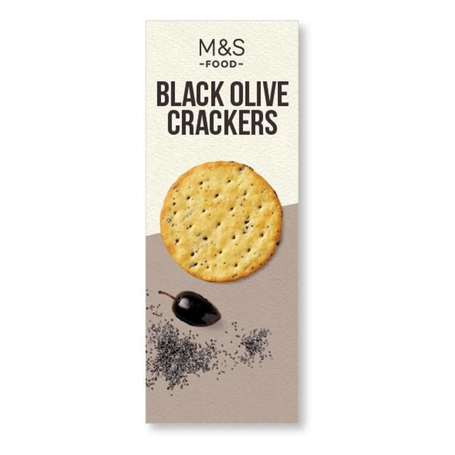 M&amp;amp;S Black Olive Crackers   150g