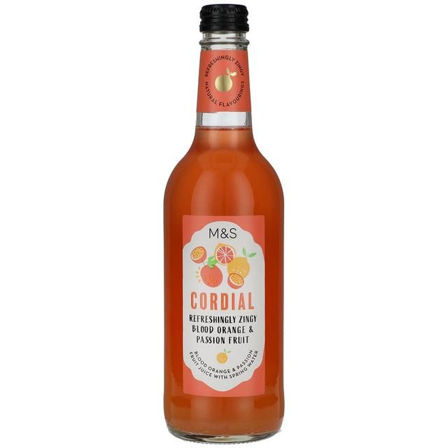 M&amp;amp;S Blood Orange &amp;amp; Passionfruit Cordial   500ml