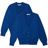M&amp;amp;S Blue 2PK Cotton Cardigan 3-14 Y