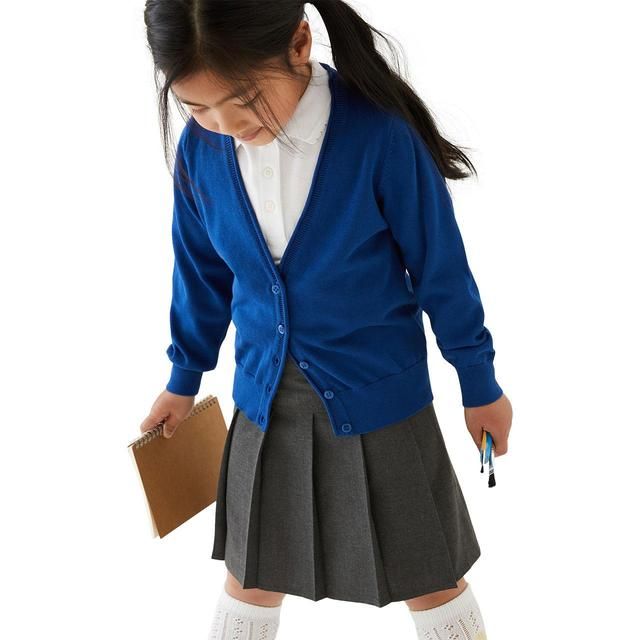 M&amp;amp;S Blue 2PK Cotton Cardigan 3-14 Y