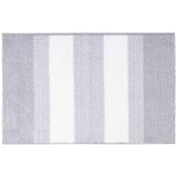 M&amp;amp;S Bobble Striped Bath Mat Silver Grey