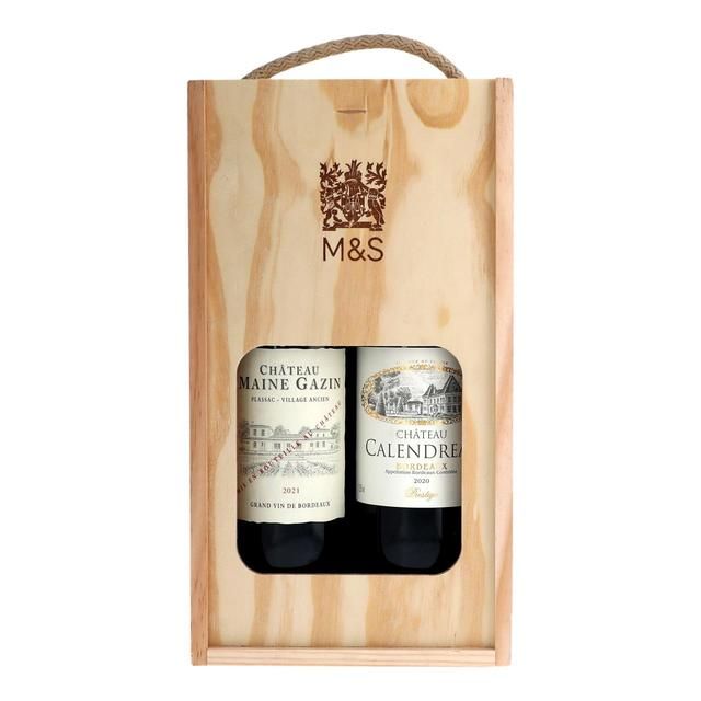 M&amp;amp;S Bordeaux Red Wine Gift Box   150cl