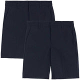 M&amp;amp;S Boys 2 Pack Regular Leg School Shorts Navy 3-14 Years