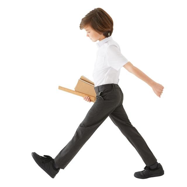 M&amp;amp;S Boys 2pk Grey Skinny Leg School Trousers 4-14 Years