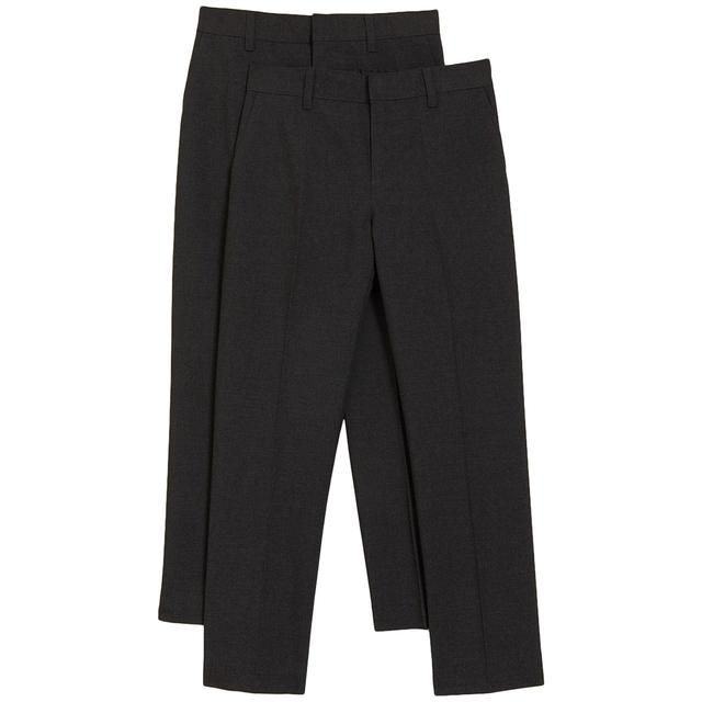 M&amp;amp;S Boys 2Pk Slim Leg School Trousers 4-5 Y   2 per pack