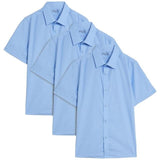 M&amp;amp;S Boys 3 Pack Regular Fit Shirt 3-14 Years