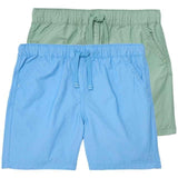 M&amp;amp;S Boys Cotton Ripstop Shorts 2 Pack 2-7 Years Blue