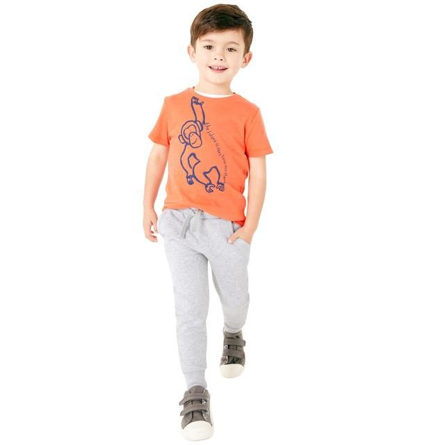 M&amp;amp;S Boys Draw Cord Joggers Grey 4-5 Years