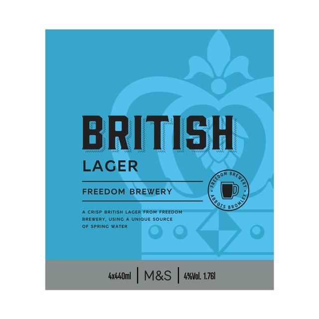 M&amp;amp;S British Lager   4 x 440ml